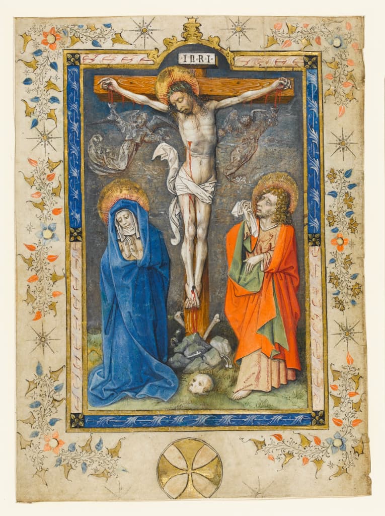 Crucifixion Leaf from a Missal Germany, Lower Rhine, c.1450-1475