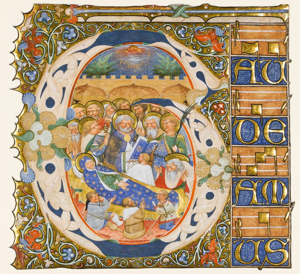 Dormition of the Virgin Initial G from a Gradual Italy, Venice, c.1420
