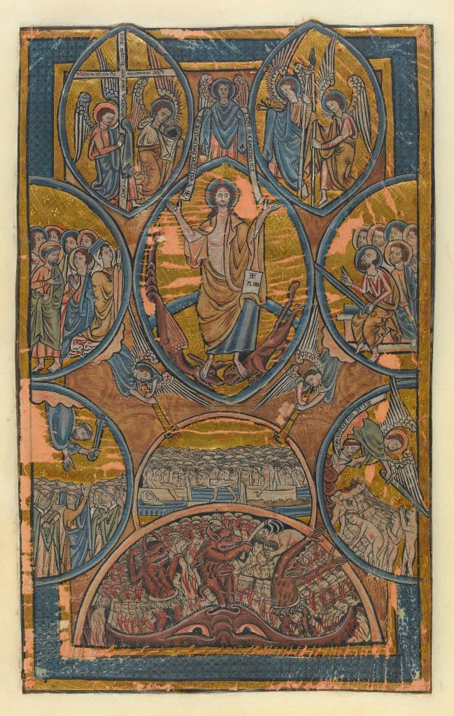 Last Judgement Miniature from a Psalter England, Oxford, c.1230-1250