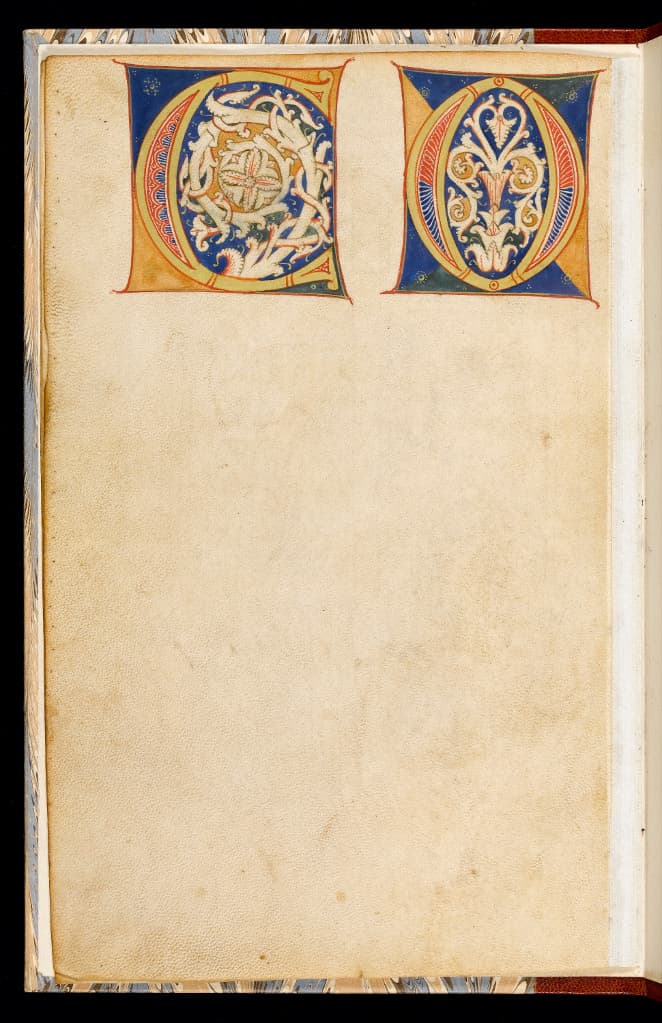 Initials C and O Model book Italy, Tuscany, probably Florence, c.1150-1175