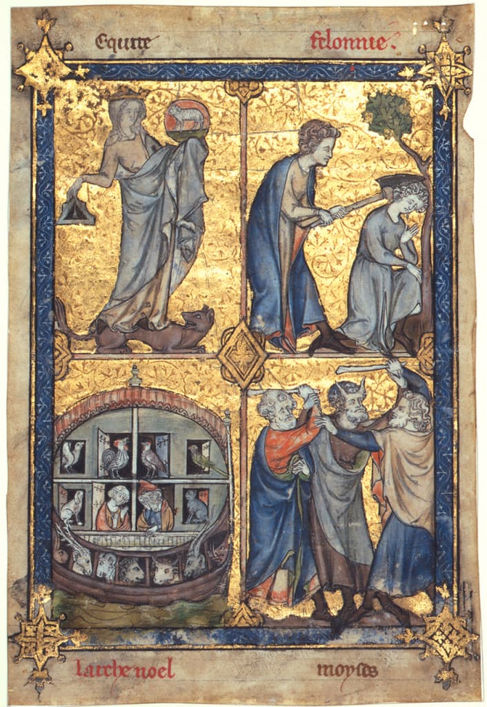 Equity and Felony Leaf from Laurent d’Orléans, La Somme le roi France, Paris, c.1290-1295