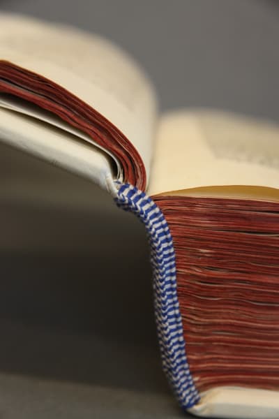 As the board opens, the leverage is transferred into the spine, which also starts to flex, so that the book flows open from the spinefolds of the leaves.